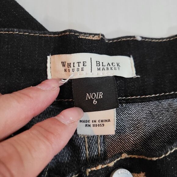 White House Black Market Black Pedal Pushers Capri's Size:6 - Picture 3 of 13